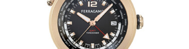 שעון Ferragamo מקולקציית F-80 GMT Worldtime, שעון לגבר ,דגם SFHA00324