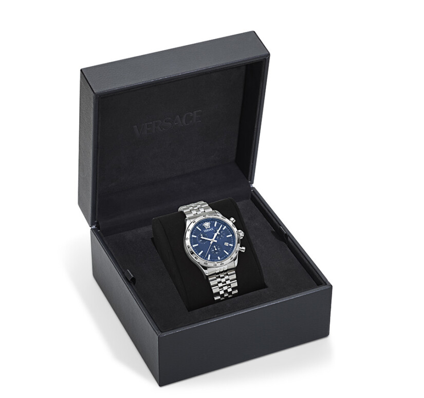 שעון Versace מקולקציית Hellenyium Chrono Petite Bracelet, שעון לגבר ,דגם VECFA0124