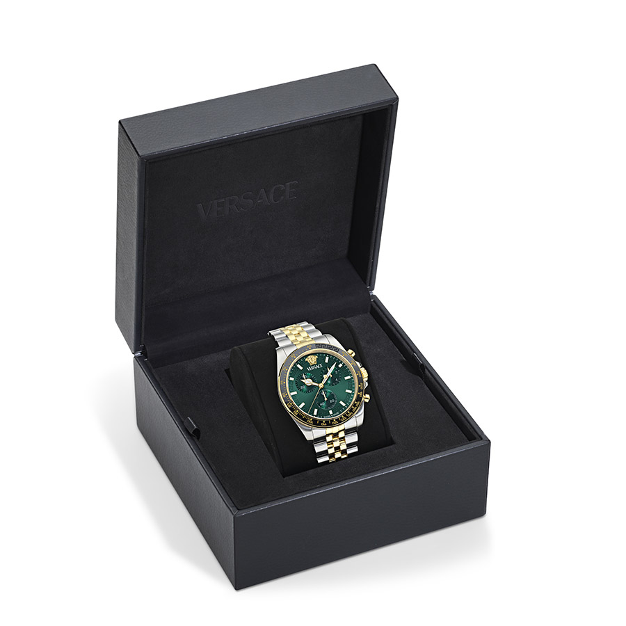 שעון Versace מקולקציית Greca Chrono Wave, שעון לגבר ,דגם VE0H00425