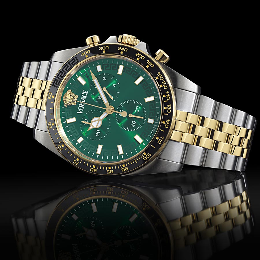 שעון Versace מקולקציית Greca Chrono Wave, שעון לגבר ,דגם VE0H00425