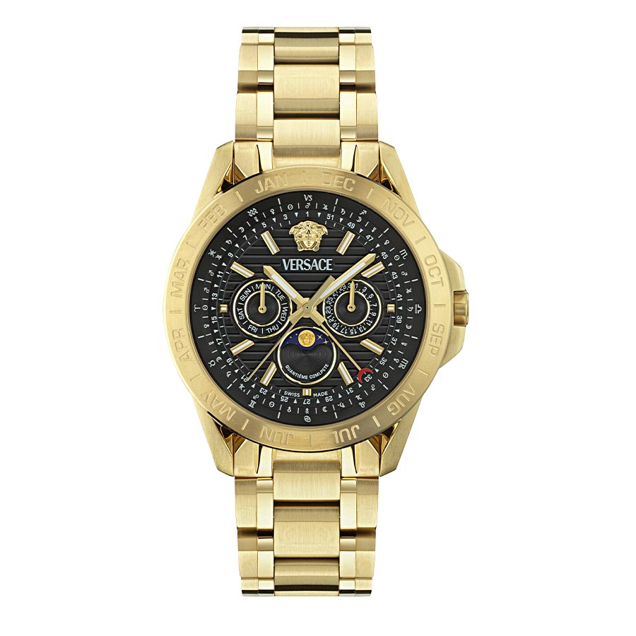 שעון Versace מקולקציית V - Galaxy Moonphase, שעון לגבר ,דגם VE0K00425